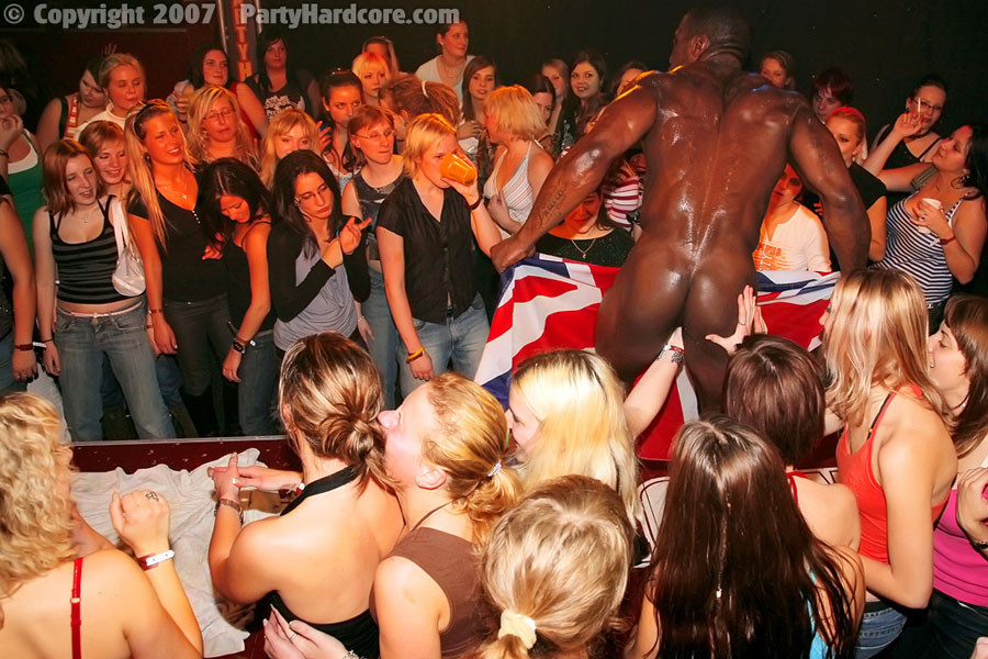 Drunk girls go crazy for big black male stripper #76818078