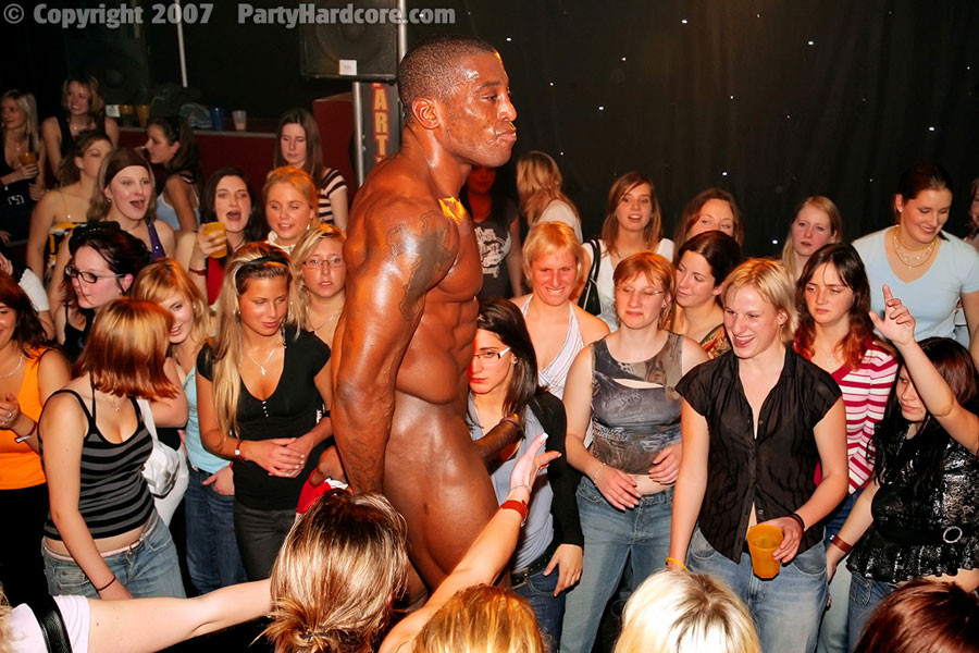 Drunk girls go crazy for big black male stripper #76818112