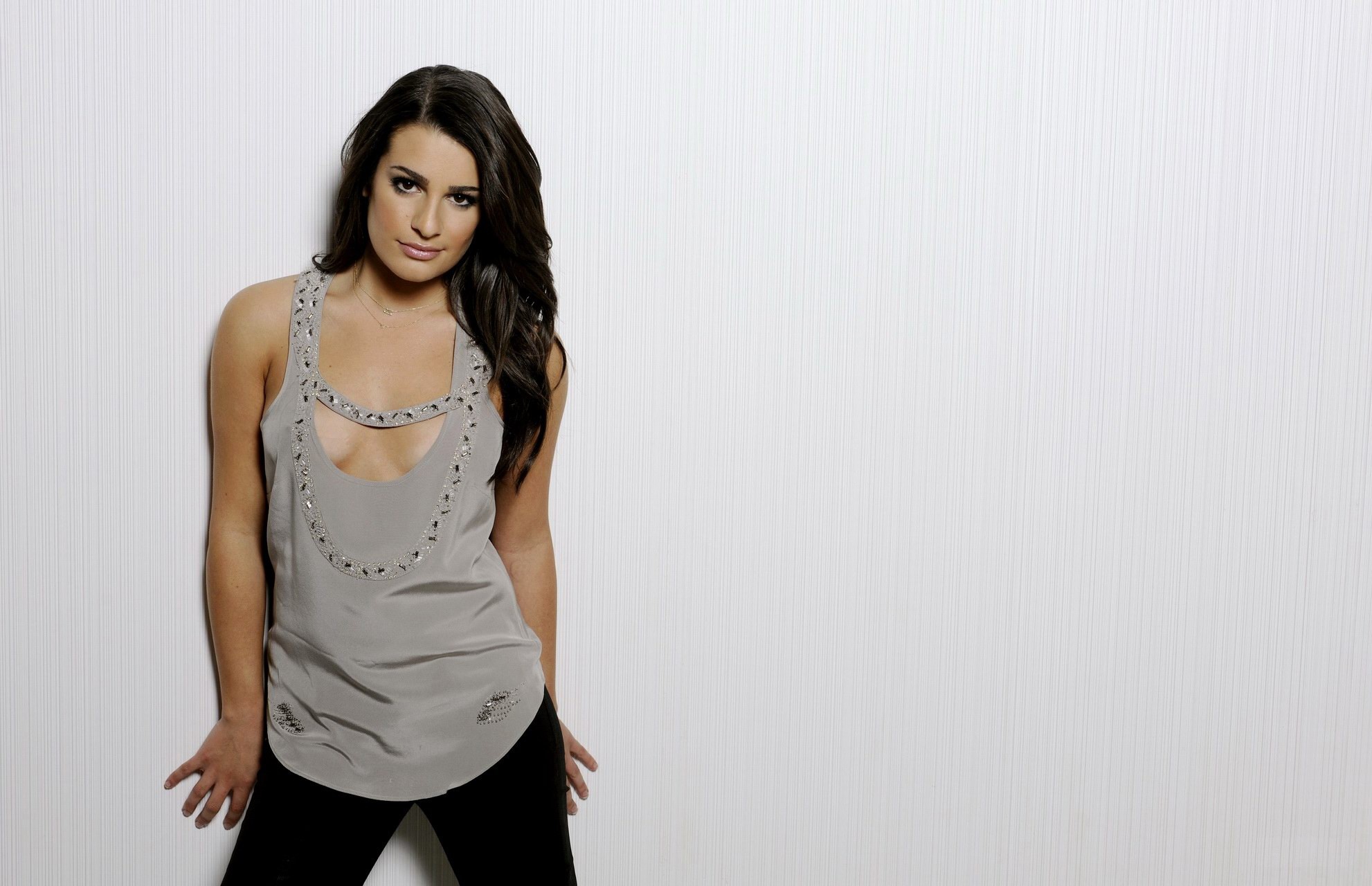 Lea Michele braless in wide open top for the Weekly Entertainment photoshoot #75320316