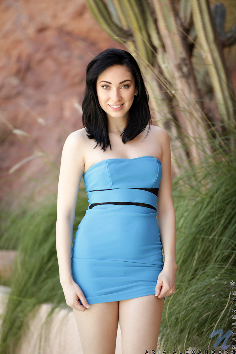 Breathtaking teenager Aria Alexander spreading her snatch #72537704
