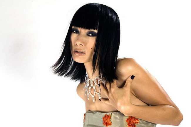 Asian celebrity Bai Ling showing her exposed tiny tits #75403642