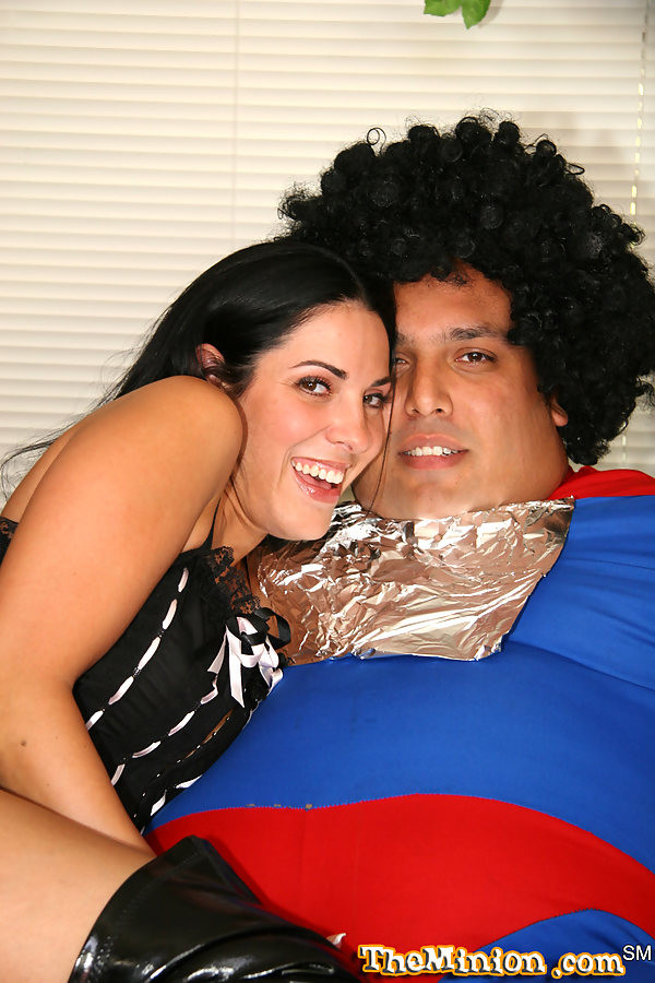 Veronica Rayne sucking off a quite fat guy dressed as superman #74648099