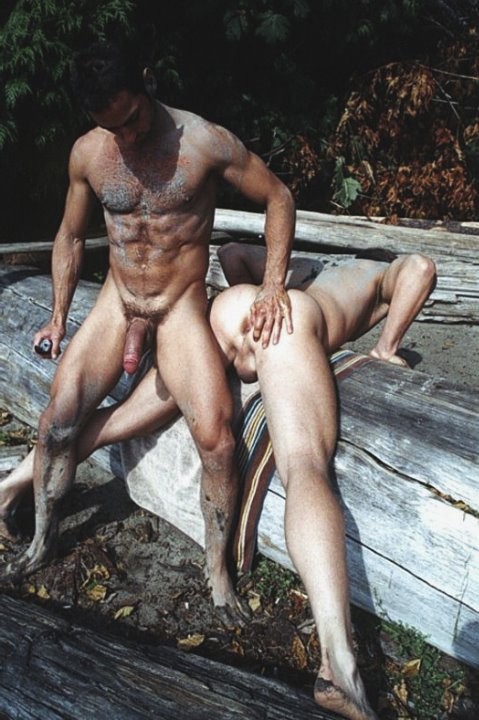 Muscle couple wrestling and thrusting  in the dirt #76921214