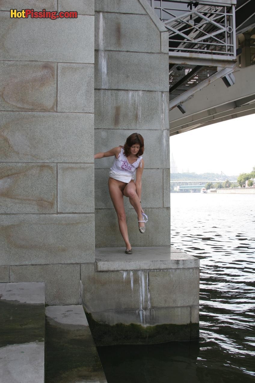 She had no choice except hot pissing under the bridge into the river #76561614