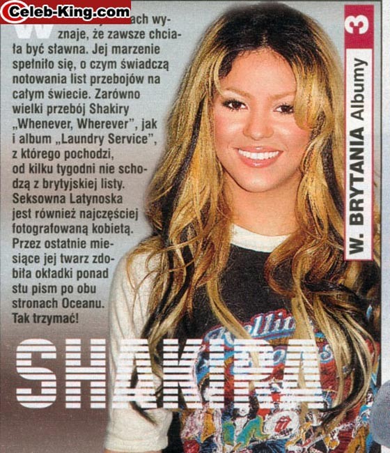 La superestrella de las celebridades Shakira posando muy sexy
 #75433375