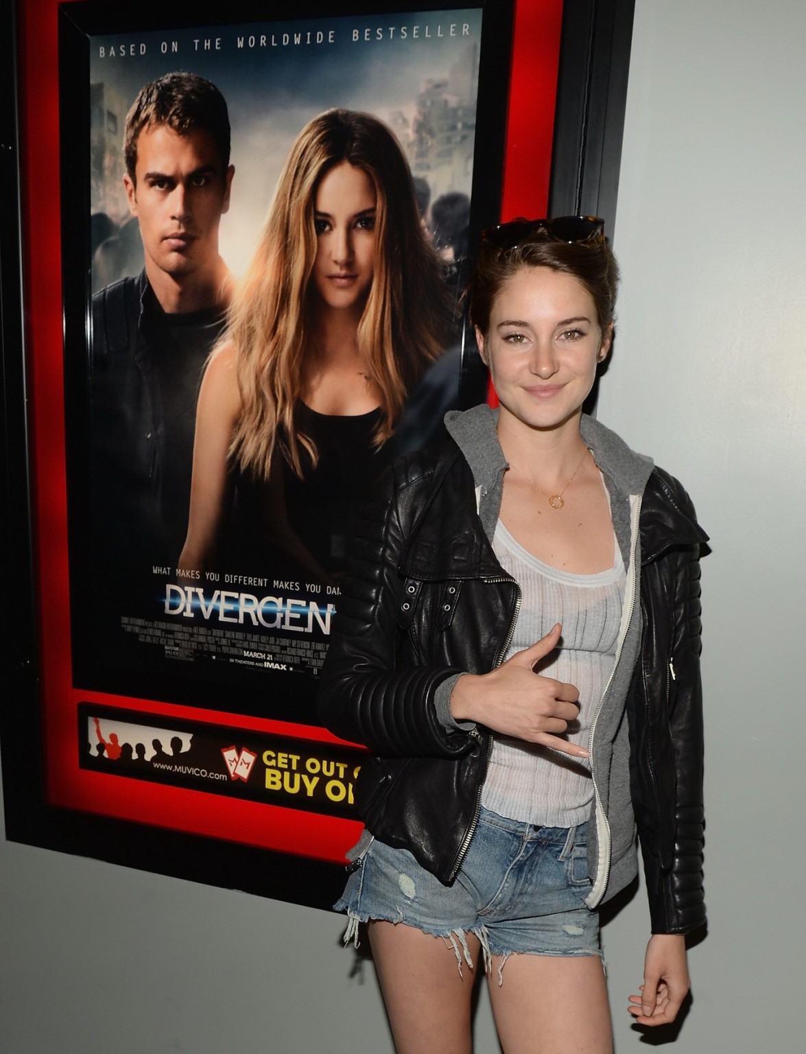 Shailene Woodley leggy  see through to bra at the private screening of 'Divergen #75201555