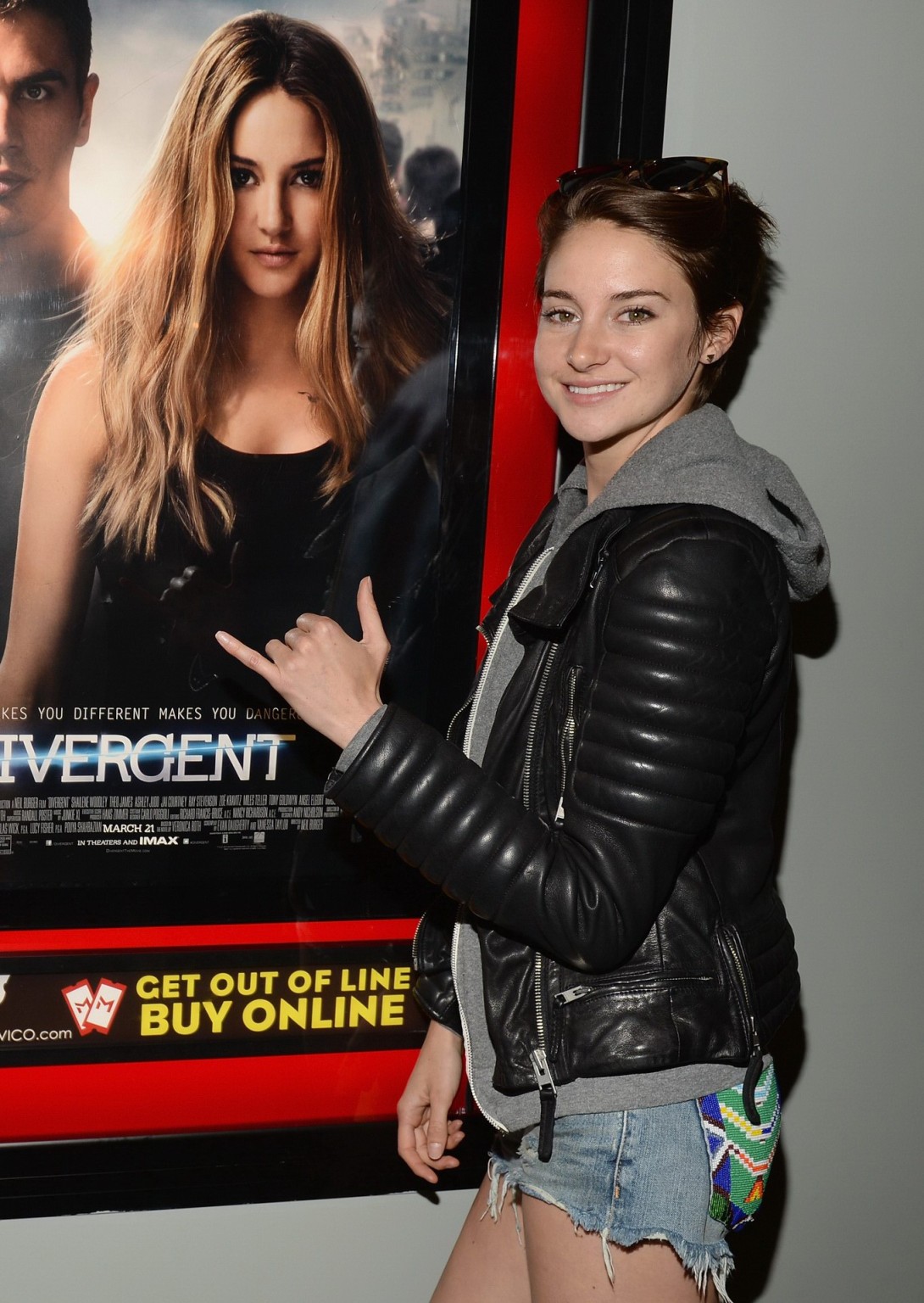 Shailene Woodley leggy  see through to bra at the private screening of 'Divergen #75201562