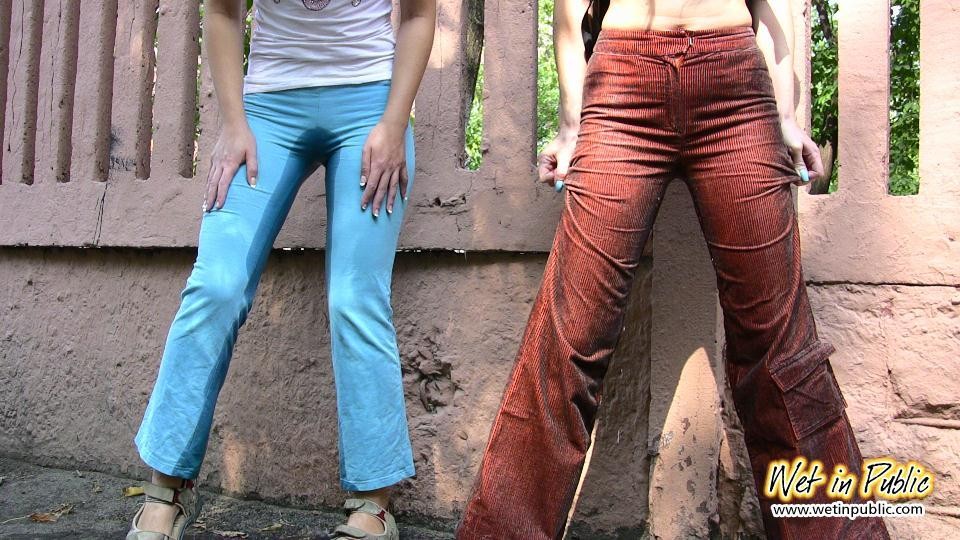 Two traveling girlfriends can't find the toilet and pee their pants #73239179