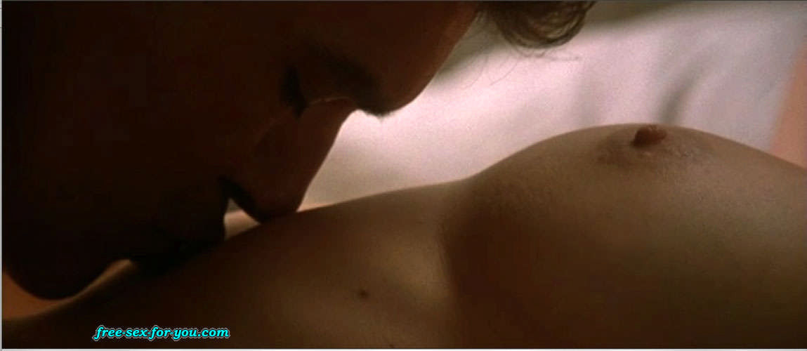 Angelina Jolie showing her nice big tits and fucking hard on bed #75418984
