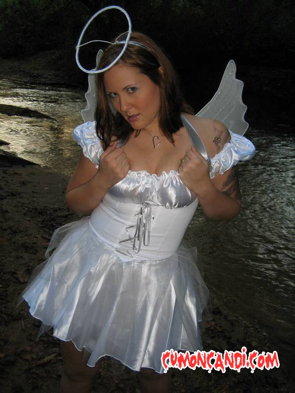 Candi In Fairy Costume Outside By Creek #75549636