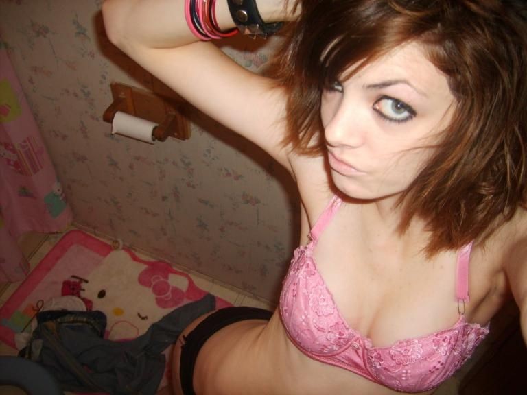 Really Depressed Emo Girlfriend Flashing Her Perky Little Teen Tits #68321642