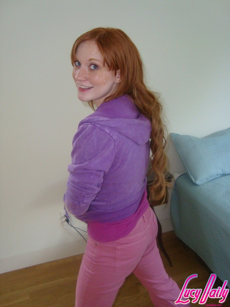 Amateur freckled redhead teen shows firebush #76747106