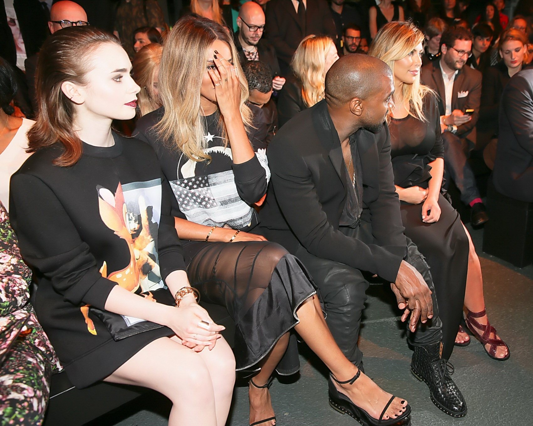 Kim Kardashian caught see-through to bra while leaving Givenchy Fashion Show in  #75217189