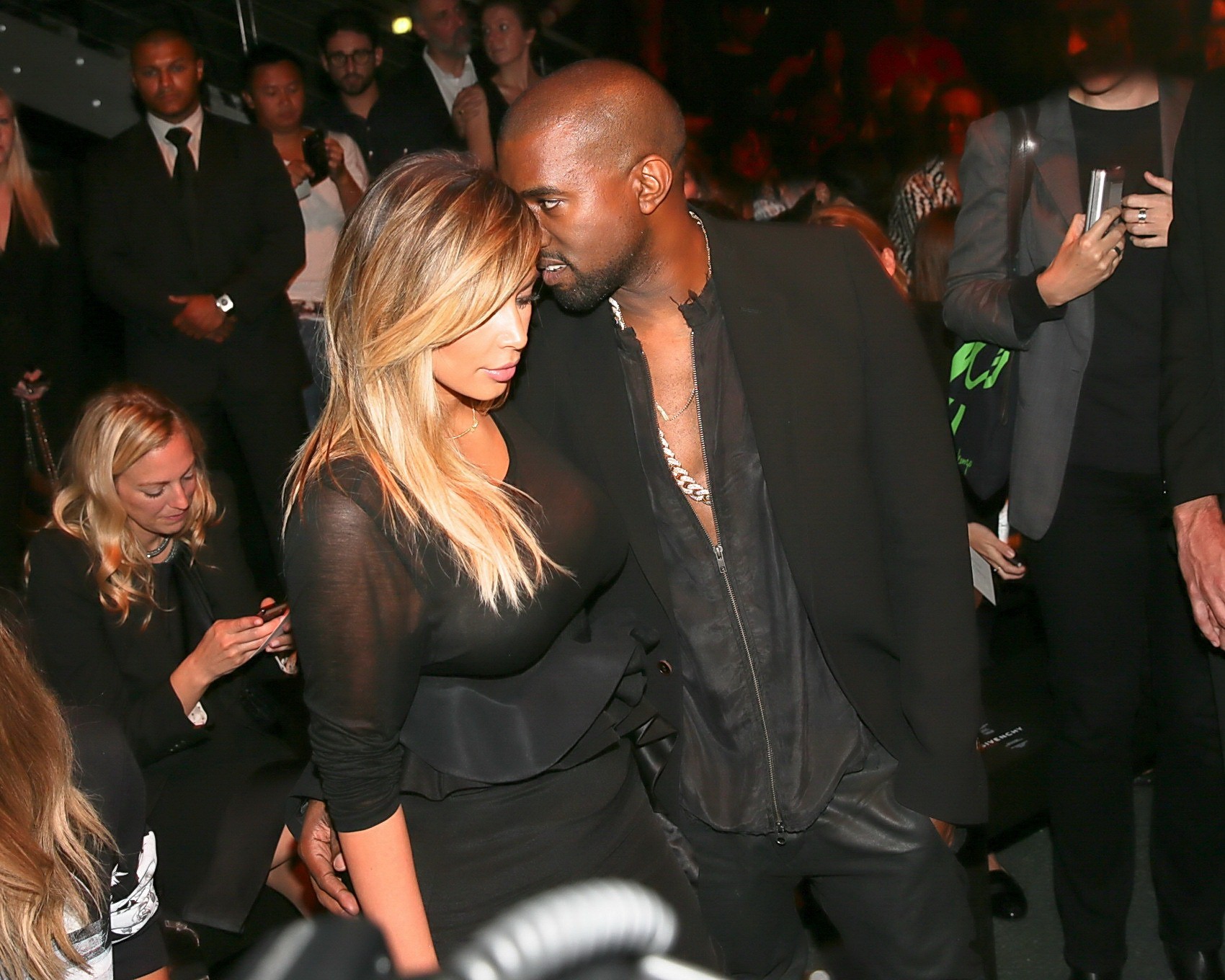 Kim Kardashian caught see-through to bra while leaving Givenchy Fashion Show in  #75217201