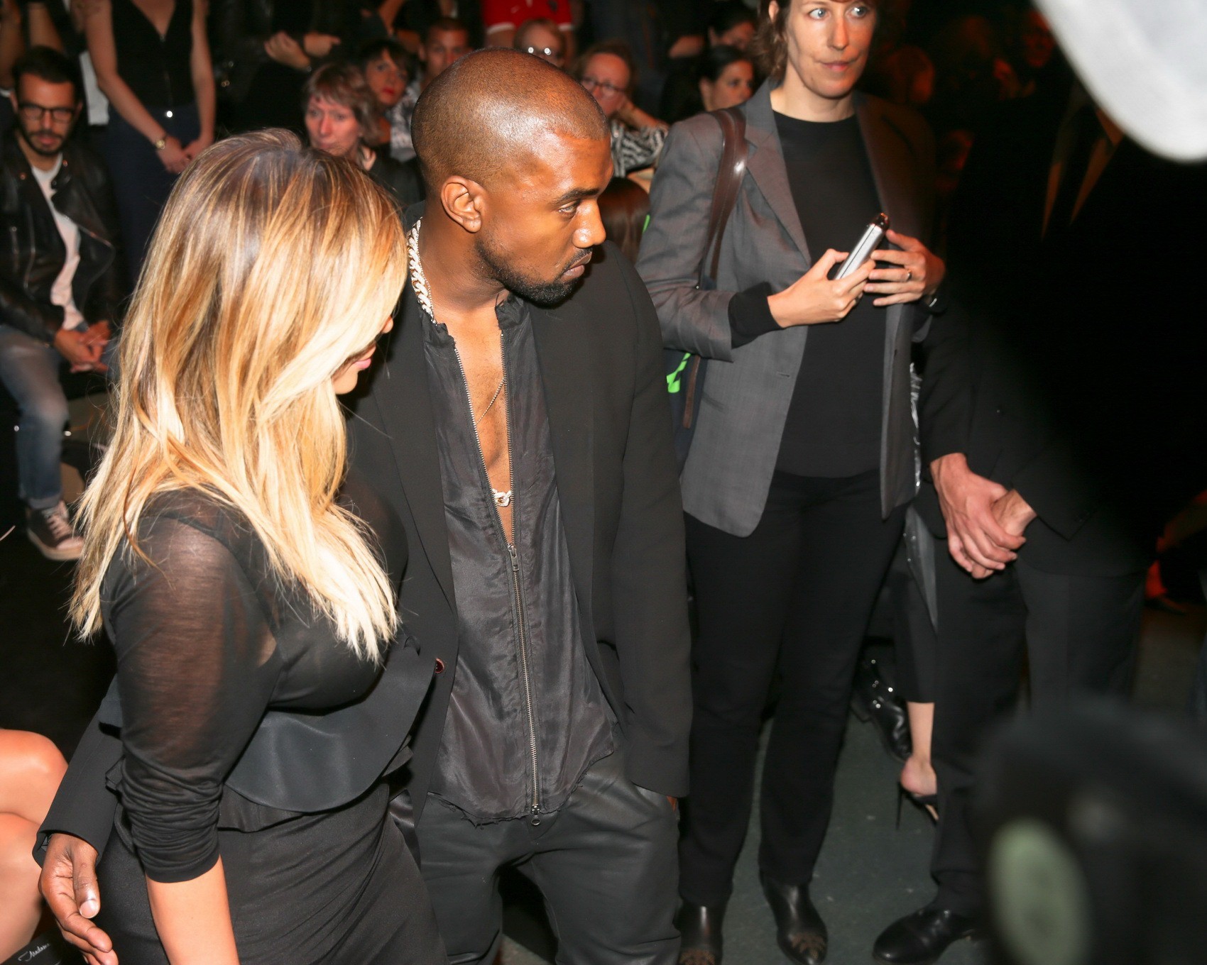 Kim Kardashian caught see-through to bra while leaving Givenchy Fashion Show in  #75217211