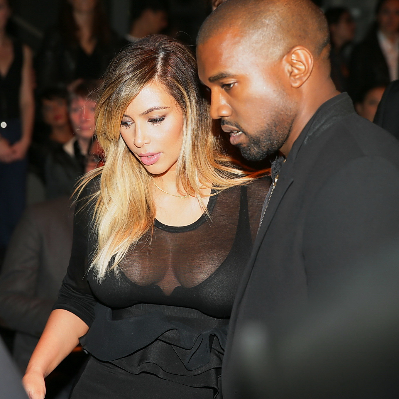 Kim Kardashian caught see-through to bra while leaving Givenchy Fashion Show in  #75217217