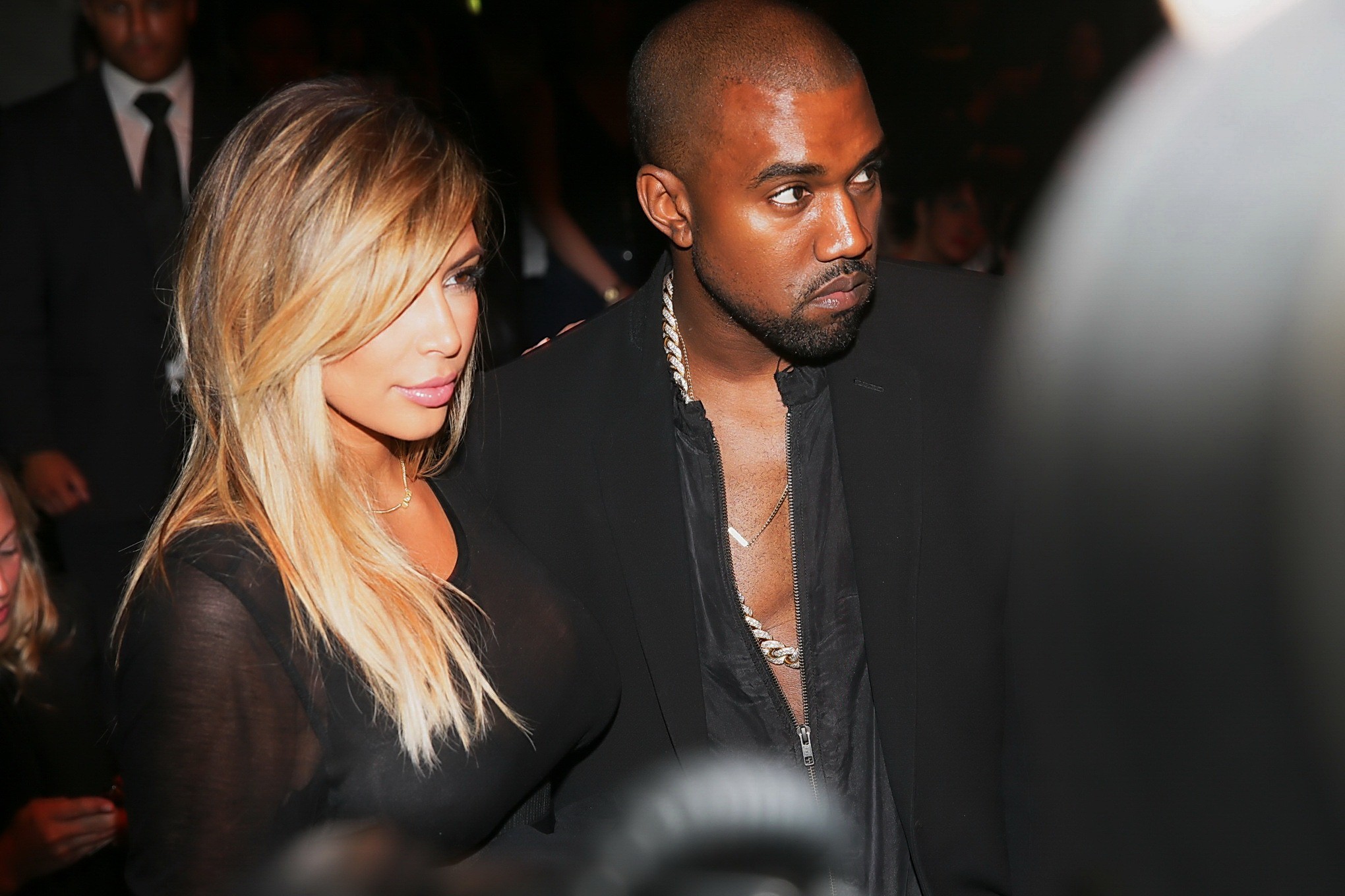 Kim Kardashian caught see-through to bra while leaving Givenchy Fashion Show in  #75217239