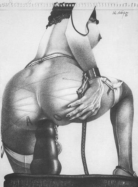 classic evil painful female rope and leather bondage artworks #69652698