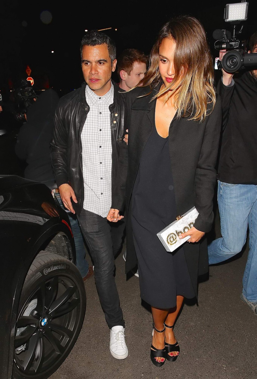 Jessica Alba shows cleavage leaving a club in Los Angeles #75170603