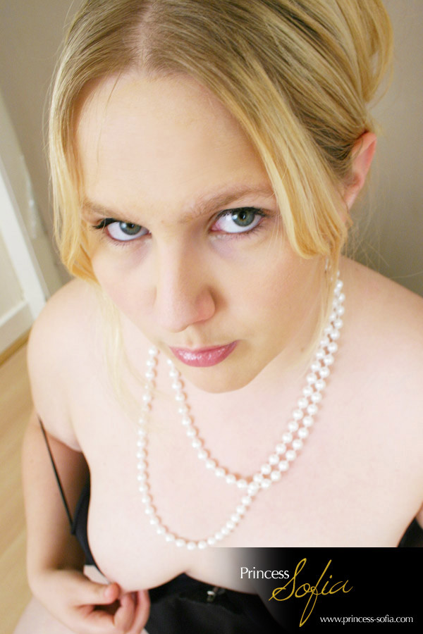 Blonde swedish princess plays with her nipples #73876395