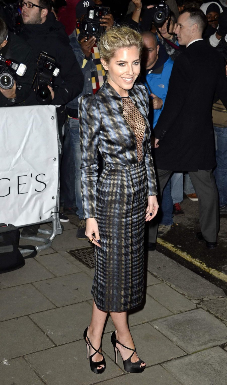 Mollie King braless wearing a partially see through top at the 5th Harper's Baza #75213650