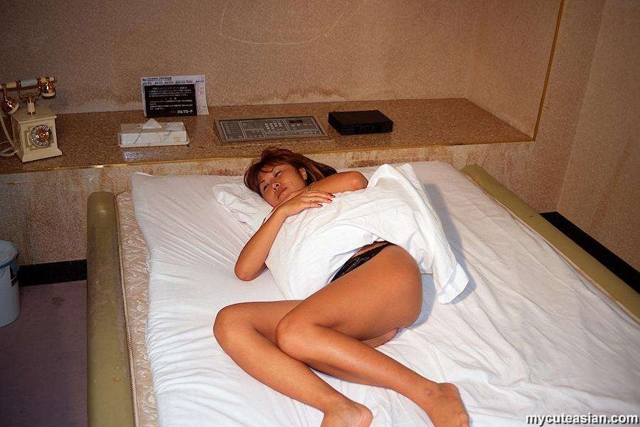 Horny Japanese wife posing naked in hotel #77726258