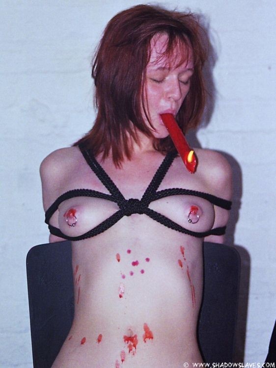 Skinny teen redhead slavegirl Charlottes breast bondage and extreme bdsm hotwaxi #72118993