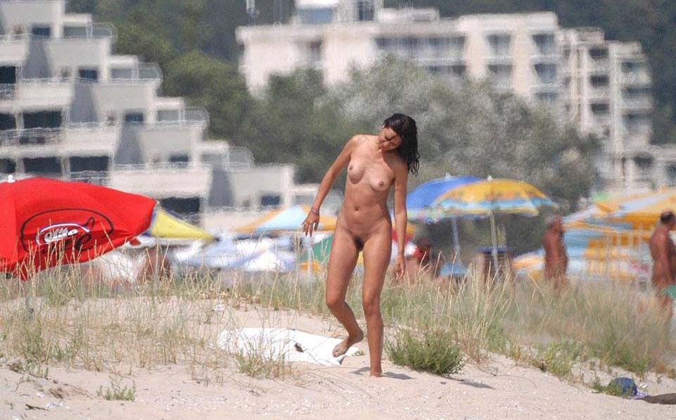 Check out this nudist demonstrating off her shaved pussy #72252325