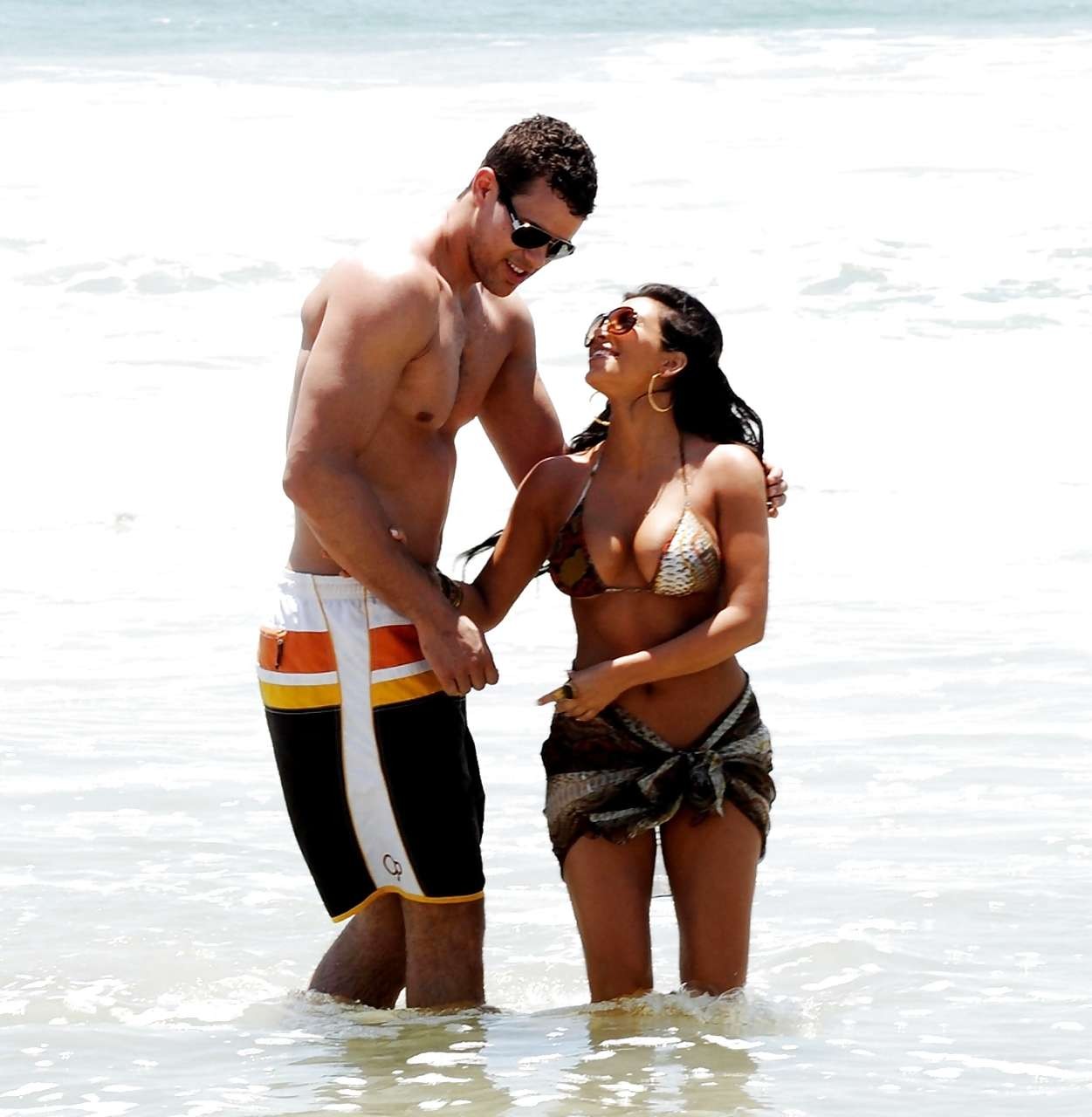 Kim Kardashian exposing her nice body in bikini with boyfriend #75276436
