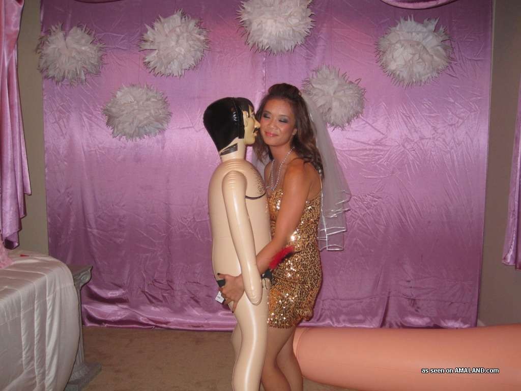 Homemade pix of Asian bridal shower with giant inflatable cock #69930733