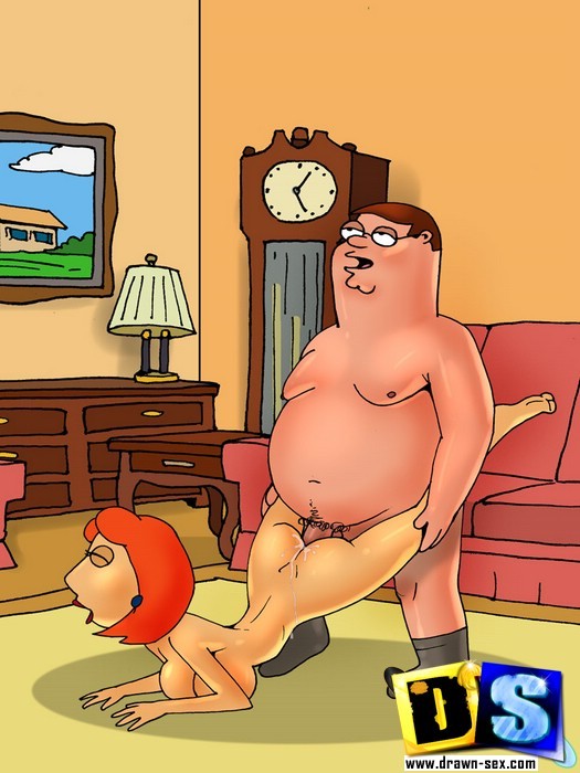 Family Guy und seine Frauy. Flintstones und Rubbles Wurforgie
 #69431189