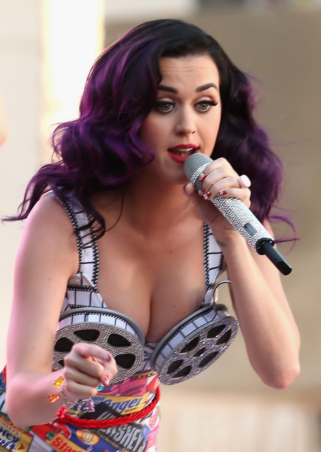 Katy Perry shows huge cleavage performing at 'Katy Perry Part of Me' premiere in #75258897