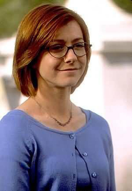 Lovely sexy celebrity Alyson Hannigan showing nude tits #75431666