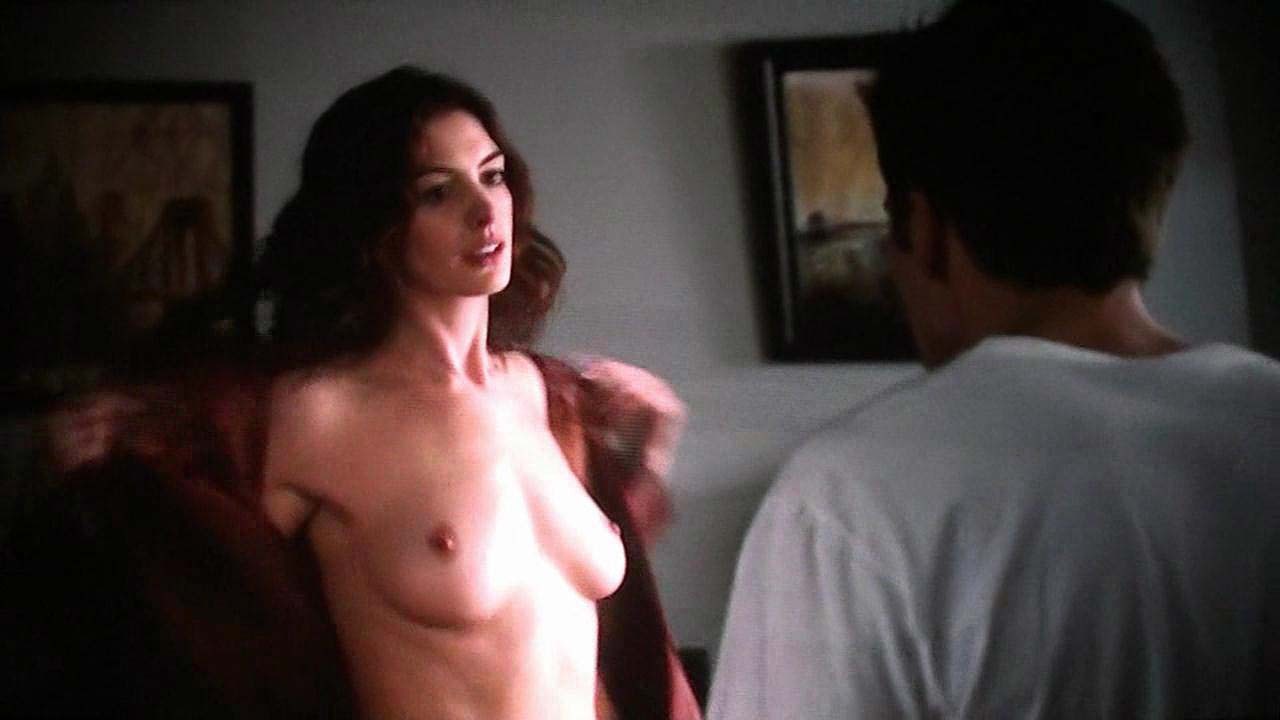 Anne Hathaway exposing her nice big boobs and fucking hard in nude movie scenes #75320799