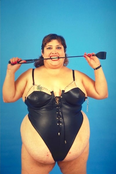 Horny bbw in leather outfit #75581735