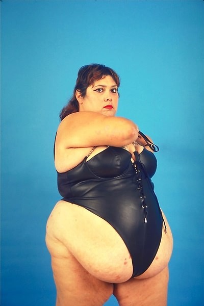 Horny bbw in leather outfit #75581742