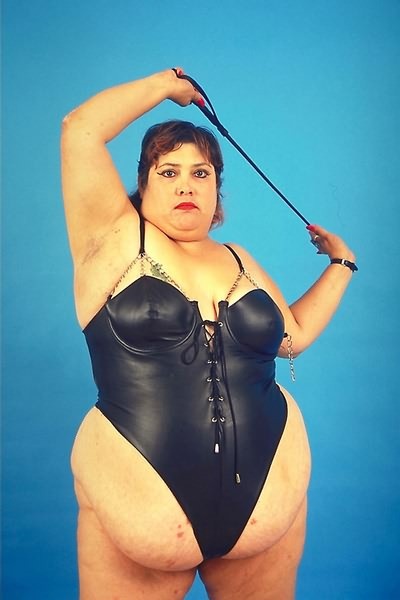 Horny bbw in leather outfit #75581749
