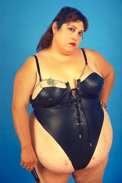 Horny bbw in leather outfit #75581795