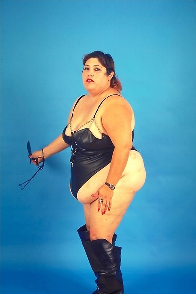 Horny bbw in leather outfit #75581810