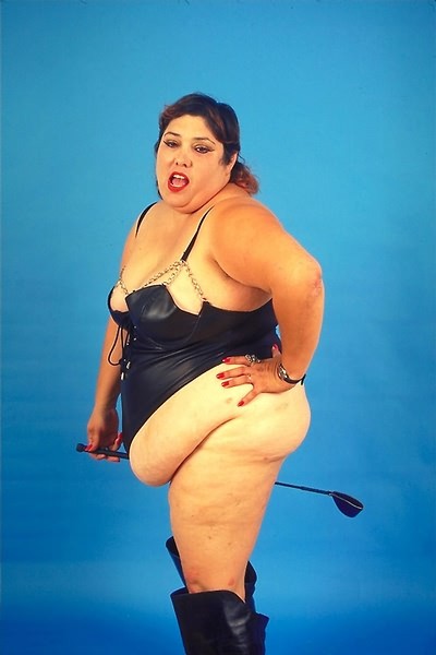 Horny bbw in leather outfit #75581828