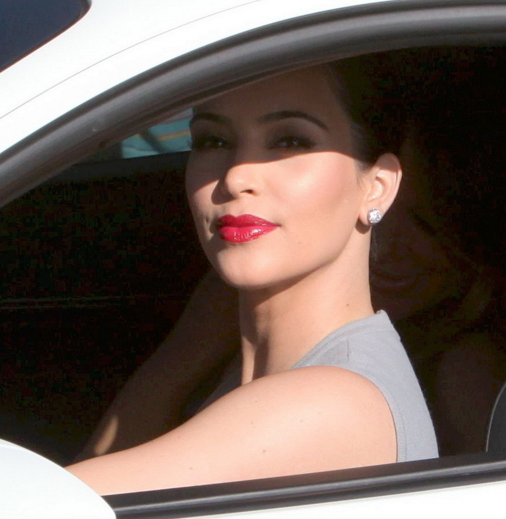 Kim Kardashian downblouse at the car dealership in Beverly Hills #75286390