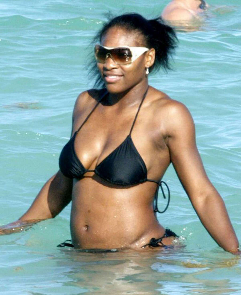 Serena Williams showing sexy ass and nice tits on beach #75376695