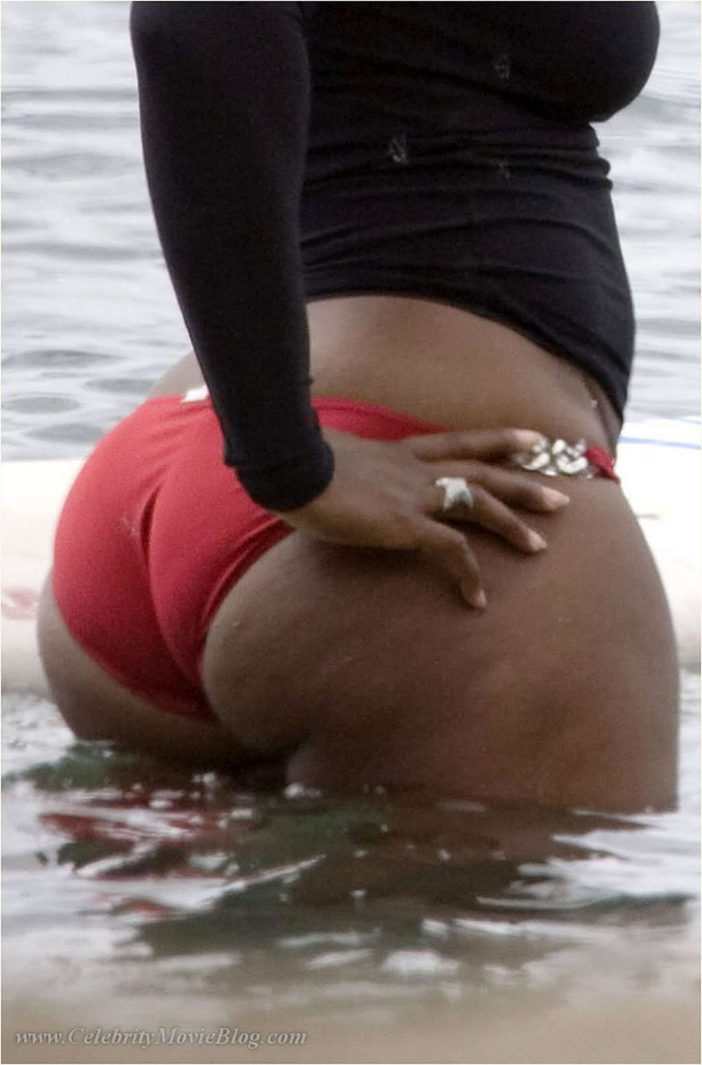 Serena Williams showing sexy ass and nice tits on beach #75376745