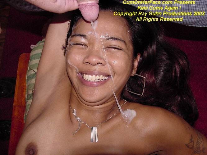 Asian girl messy facial #70036601