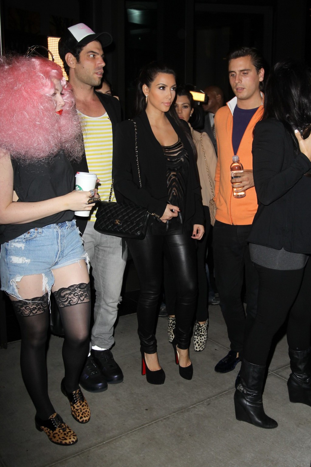 Kim Kardashian in slutty outfit heading to a bowling alley in NYC #75287264