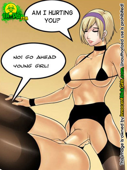 Dickgirl fickt Babe in Comic
 #69346575