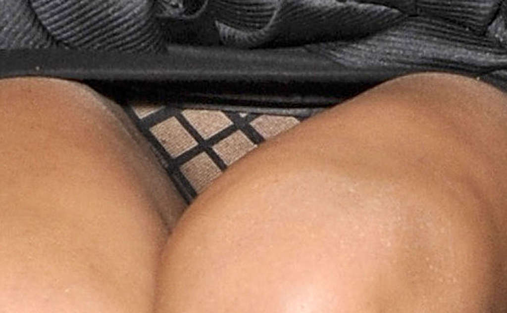 Frankie Sandford showing her pussy upskirt while exiting from car #75355150