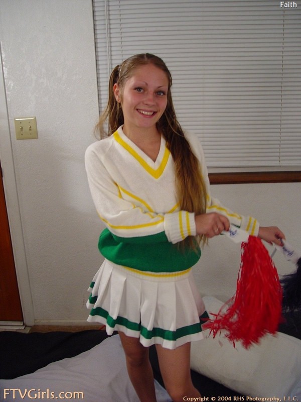 Adorable petite cheerleader posing her tits and pussy and ass #75473638