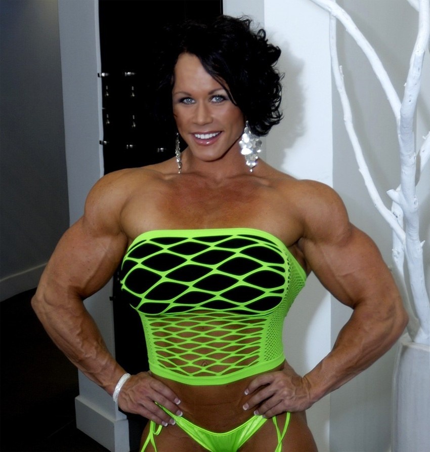 Massive Female Bodybuilder with huge boobs