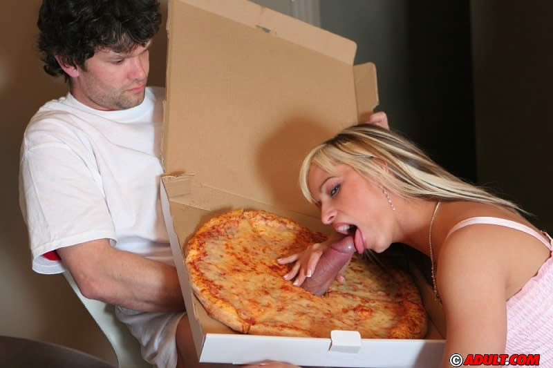 Blonde Rides The Pizza Delivery Guy